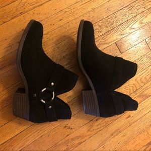 Lucky Brand black suede booties